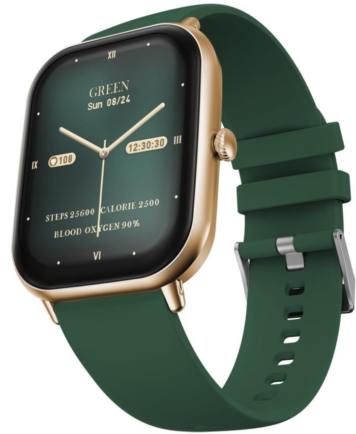 Fire-Boltt Ninja Call Pro Max Bluetooth Calling Smart Watch, 2.01″ HD Display, 120+ Sports Modes, Health Suite, AI Voice Assistance, SpO2 & Heart Rate Monitor Smartwatch for Men & Women - Green
