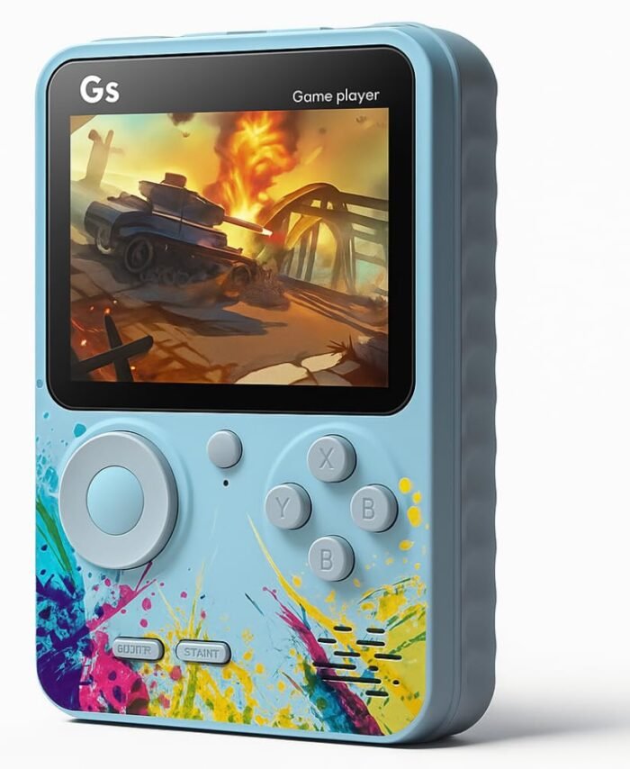 Maizic Smarthome G5 Blue 500 in 1 Retro Game Box Only for 1 Player, 3 Inch Display, Handheld Classical Game PAD Can Play On TV, 500 Games Like Contra, Tank, Bomber Man Gifts for Kids