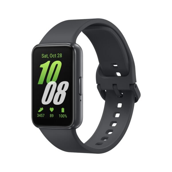 Galaxy Fit3 Light and Sleek Fitness Band, 13 Days Battery, 100+ Exercises and Sleep Tracking, Dark Gray (Black)