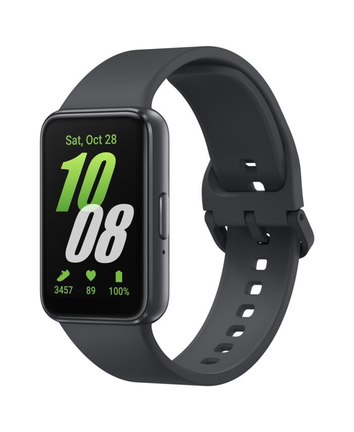 Samsung Galaxy Fit3 Light and Sleek Fitness Band, 13 Days Battery, 100+ Exercises and Sleep Tracking, Dark Gray (Black)