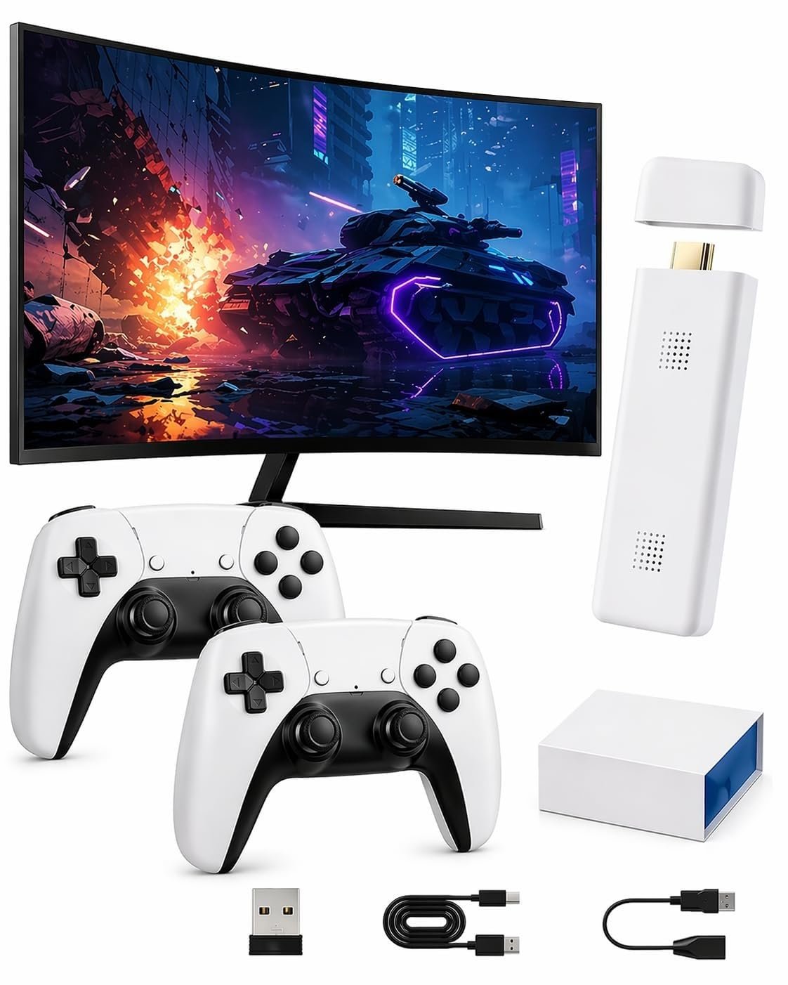 2026 4K HDMI Gaming Console for TV, Plug and Play Video Game System with 2 Wireless Controllers, Family Entertainment for Kids & Adults (Special Standard Edition)