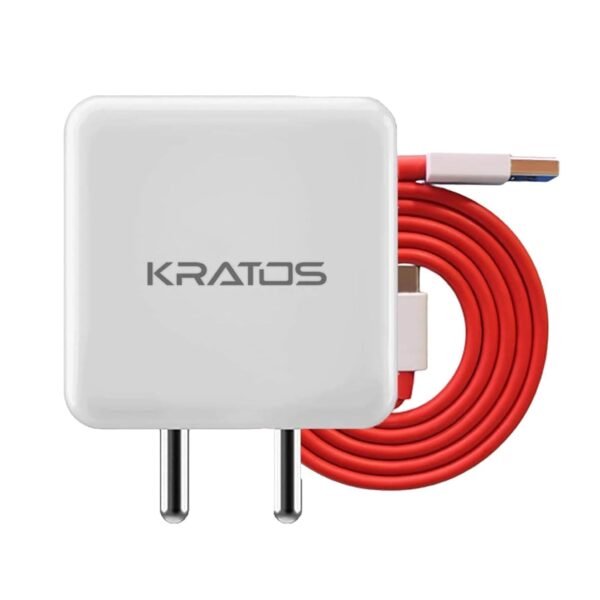65W Fast Charger Adapter & USB-A to Type C Cable Combo, Compatible with OnePlus, Realme, Xiaomi, Redmi, Oppo, Vivo & Other Smartphones, Type C Charger Supports Dash, Warp, Vooc,SuperVooc