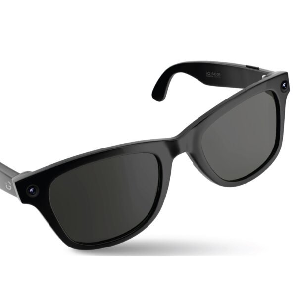 iGear EYEGO AI Smart Glasses with Voice Assistant, Open-Ear Audio, HD Camera for Photos & Video, Hands-Free Calls & Music, Touch Controls, Lightweight Design, Android & iOS Compatible (Aura)