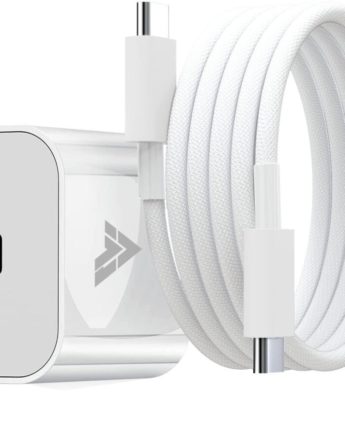 iPhone Charger Adapter 20W Type C for iPhone 17/17 Air/17 Pro/17 Pro Max, 16/16 Plus/16 Pro/16 Pro Max, 15/15 Plus/15Pro/15 Pro Max & Other Devices with 1 Meter USB C to Type C Data Cable