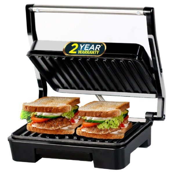 SM1515 Sandwich Maker with Floating Hinges, 850 Watt, Panini/Grill/Toast (Black)