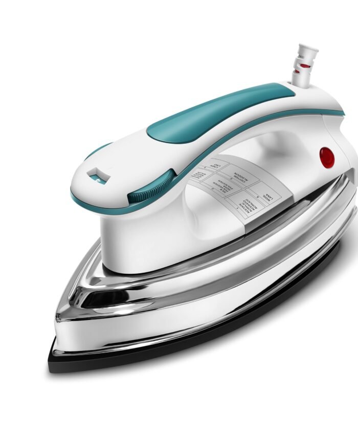 Wipro Elato GD203 1200 Watt Heavyweight Dry Iron, Quick Heat Up, Anti Bacterial German Weilburger Dual Coated Soleplate,5 Modes, Dry Iron Press,Wrinkle Free Clothes in One Shot, 2 Year Warranty,Blue