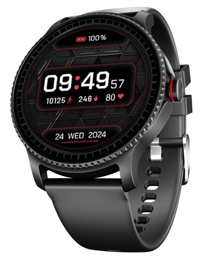 boAt Lunar Discovery w/ 1.39" (3.5 cm) HD Display, Turn-by-Turn Navigation, DIY Watch Face Studio, Bluetooth Calling, Emergency SOS, QR Tray, Smart Watch for Men & Women(Active Black)