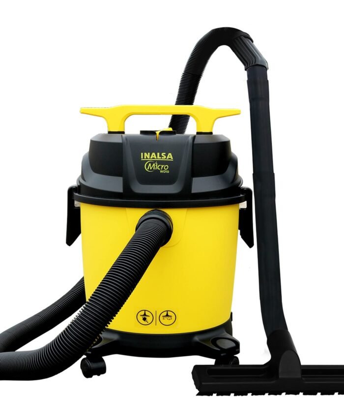 INALSA Wet and Dry Vacuum Cleaner for Home,10 LTR Capacity,1200 W, 17 kPa Suction, Blower Function, Wet Vacuum Cleaner for Sofa, House Cleaning Machine,Vaccine Cleaner for Home (Micro WD10)