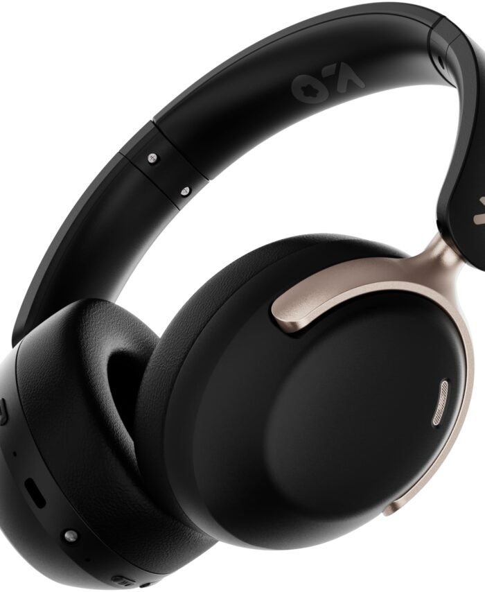 GOBOULT Soniq Over Ear Bluetooth Headphones with 70H Playtime, 40mm Bass Drivers, Zen™ ENC Mic, Type-C Fast Charging, Dual Pairing, AUX, Wireless Headphones (Black)