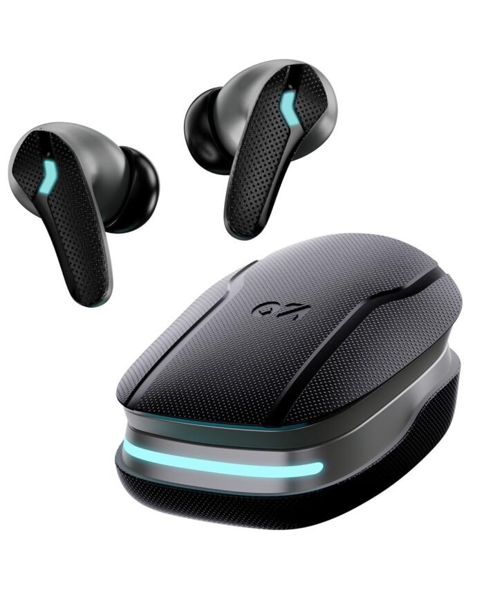 GOBOULT Astra Neo Bluetooth in Ear Earbuds with 70H Playtime, 40mm Bass Driver, Zen ENC Mic, Type-C Charging, Bluetooth 5.4, Low Latency Gaming, Made in India, Wireless Earbud (Black)