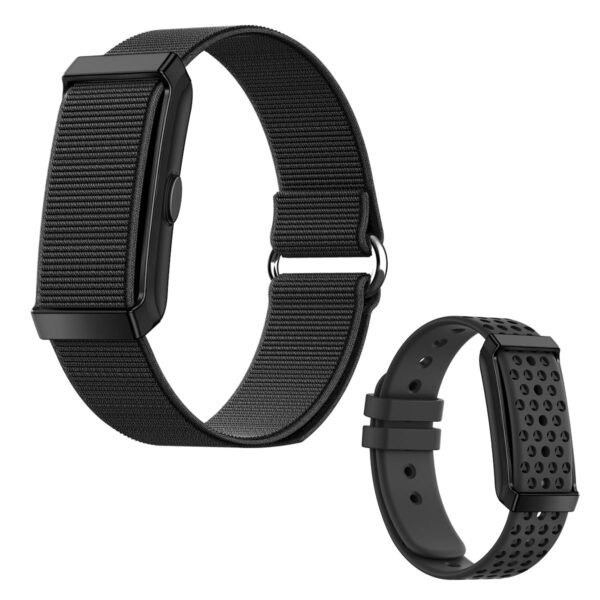 Reflect ACE Smart Fitness Band w/ 45 Days Battery Life, 112 Sports Modes, Heart Rate, SpO2, Stress, Sleep Tracking, HRV, Smart Notifications, 1-Key Measurement, Nylon & Silicon Straps (Black)