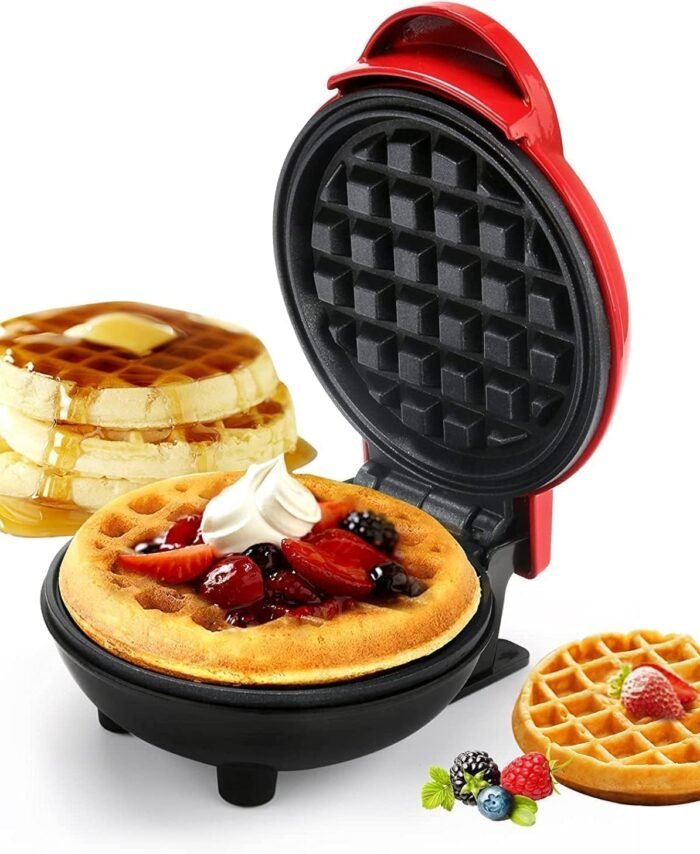 Mini Waffle Maker Machine 3 In 1 Waffle Iron Home Appliances Kitchen Easy To Clean, 4 Inch, Perfect For Breakfast,Dessert, Sandwich, Pan Cakes, Other Snacks|Assorted - 350 Watts (Mini Waffle Maker)