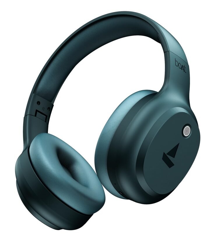 Boat Rockerz 421, 60H Battery, Low Latency(40Ms), 40Mm Drivers, ENx Tech, Stream Ad Free Music via App Support, Bluetooth Headphones, Wireless Over Ear Headphone with Mic (Bold Blue)
