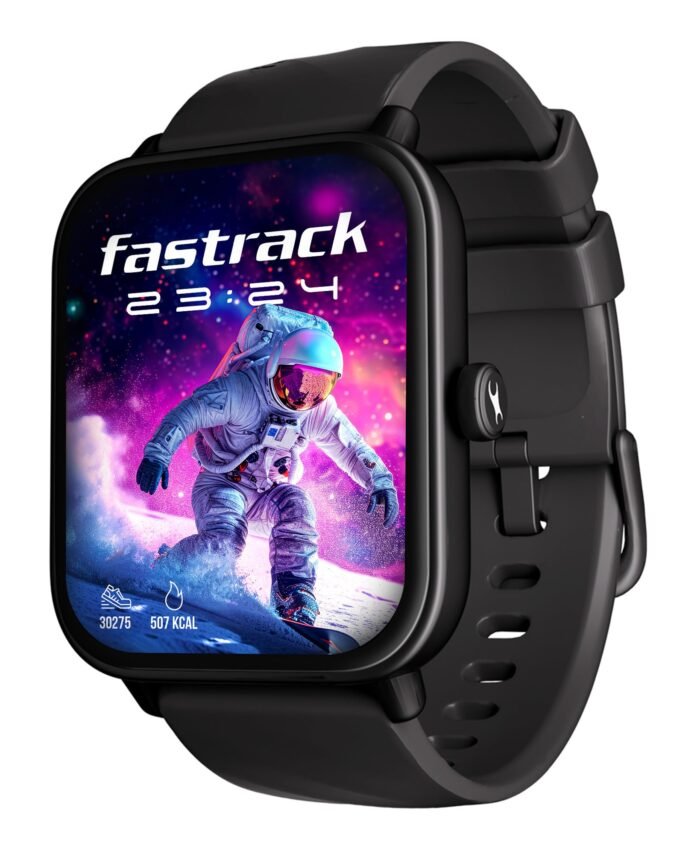 Fastrack Limitless Glide X 1.83" Smart Watch with Ultra UV HD Display, SpO2, Heart Rate & Sleep Tracking, Bluetooth Calling, 100+ Sports Modes, 5-Day Battery, Smartwatch for Men & Women (Black)