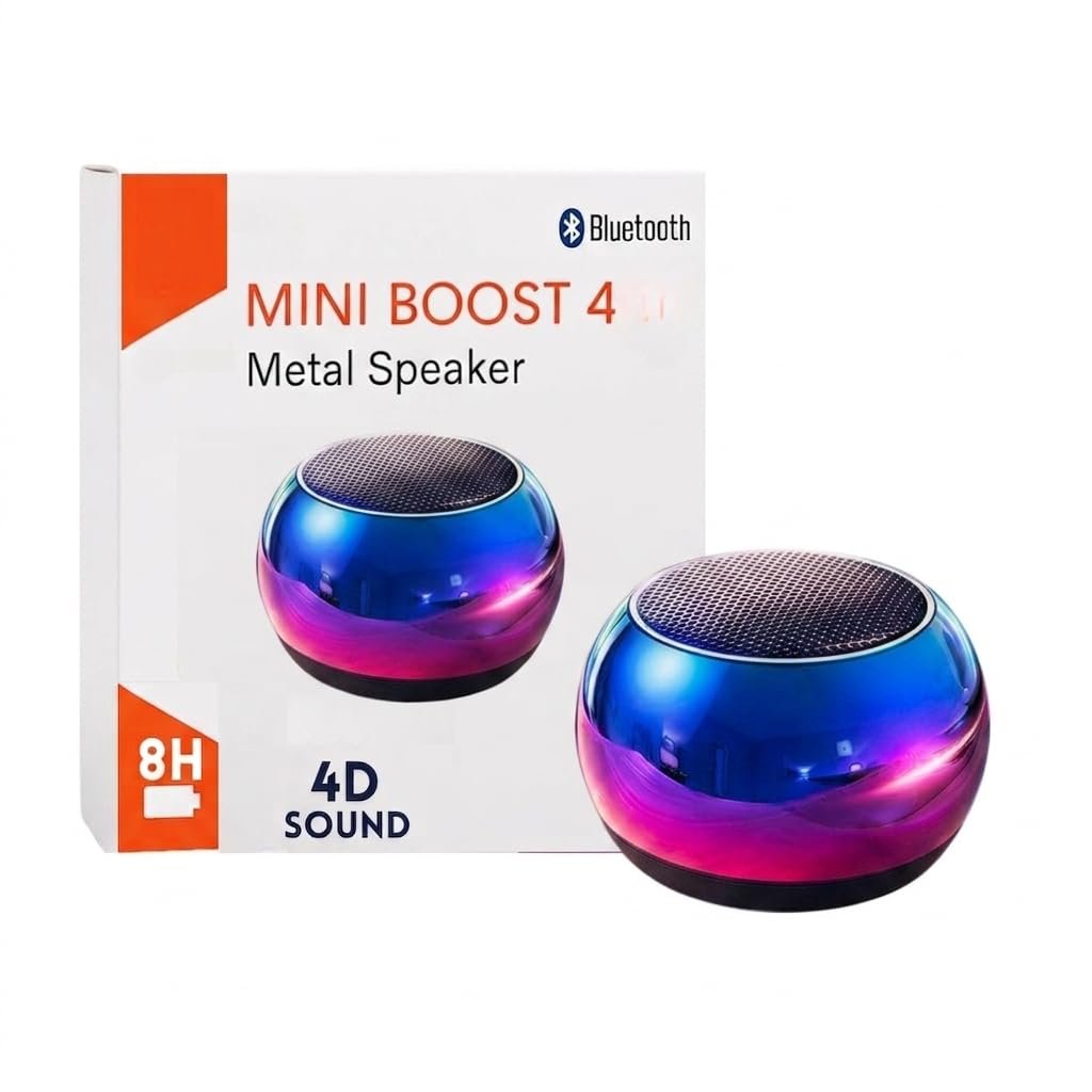 mini Wireless Bluetooth Speaker, Sound with Deep bass | Wireless Power Button Controlled, Long Lasting Battery & Quick Charge Pack of 1 (Multicolor)