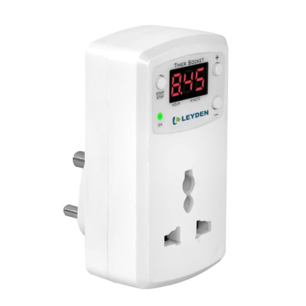 ® TM-PLG 6A, 220-230 VAC, Timer Plug Socket for Automatic Off, Over Charge Protection Safety of Device Like Laptop, Mobile, E Bike, Etc (White)
