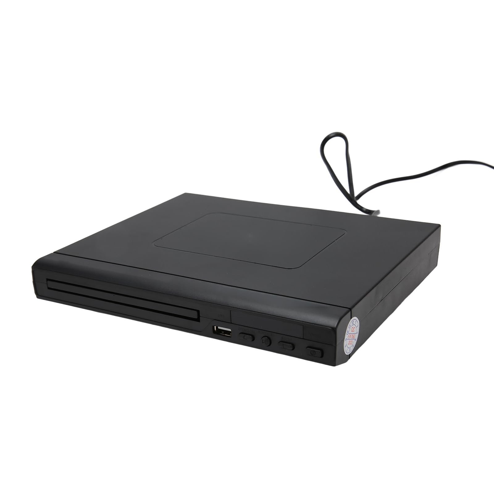 Mini DVD Player, Multi Functional 110‑240V CD Video Player USB 2.0 Interface for Home (EU Plug)