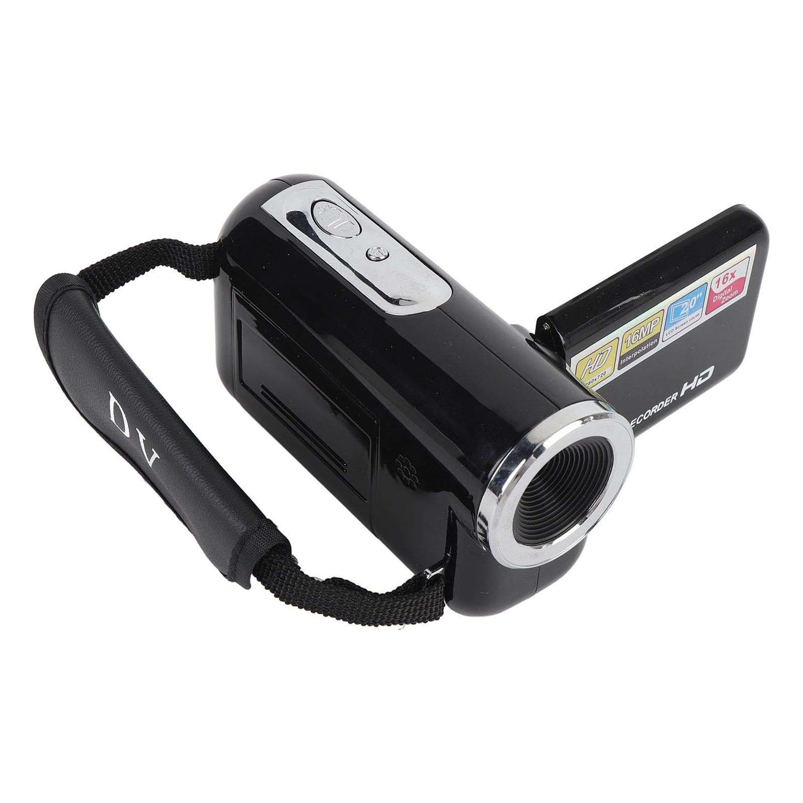 Digital Video Camera 16MP 16x Zoom Anti Shake DV Camcorder for Travel Campus Growth Record (Black)
