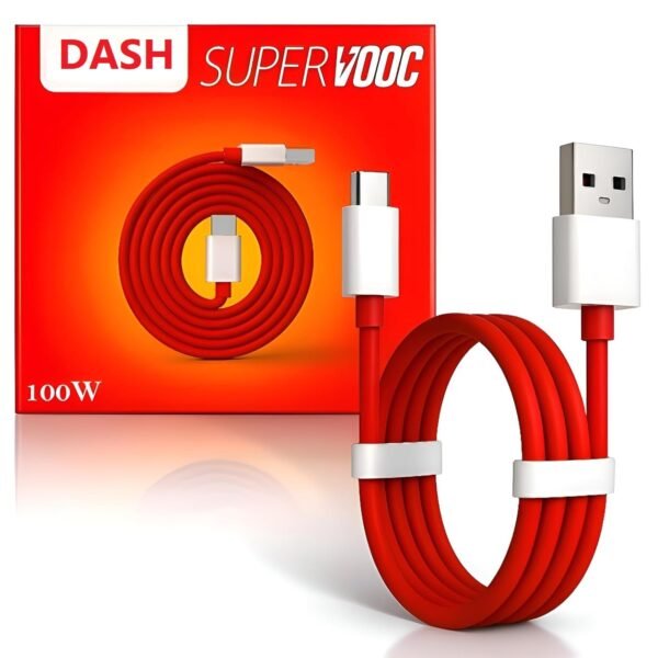 One Plus 100W Supervooc USB Type C Data Sync Fast Charging Charger Cable Compatible with OnePlus 15,15R,13,13R,13S,12,12r,11,11r,10r,10t,10 pro,9 Pro,8,Nord 6,5,4,3,2t,Ce5,Ce6,Ce4,Ce2,Ce3 lite, Red