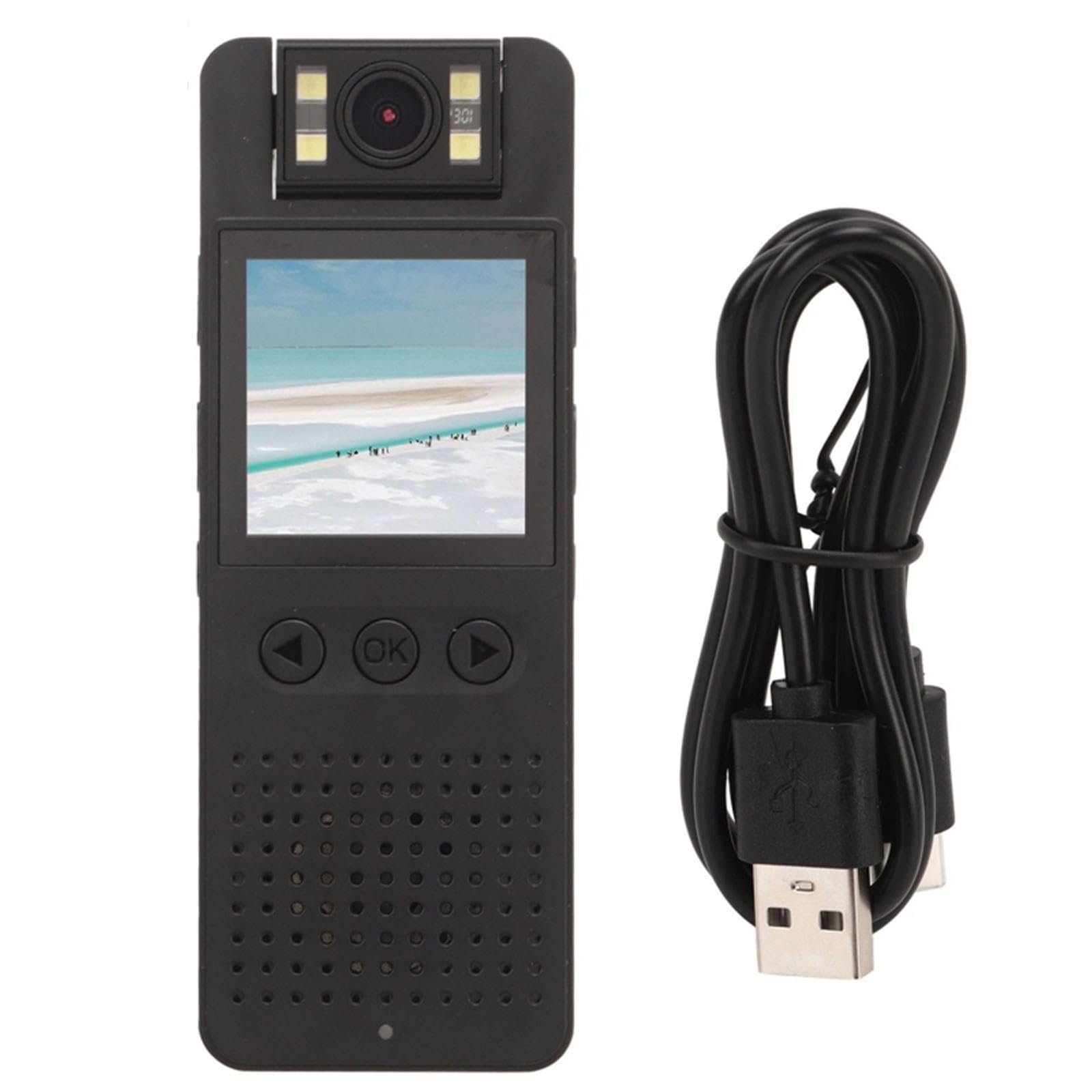 SAZ DEKOR Body Camera Video Recorder Hd 1080P 1.4 Inch Screen Photo Function Camcorder