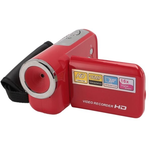 Video Camera Camcorder, 1080P HD 16MP Vlogging Camera with 2in Screen, 16X Digital Zoom Digital Camera Recorder for Adults Teens Party Travel (8GB)