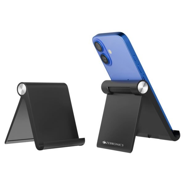 Foldable Mobile & Tablet Stand, Multi-Angle Adjustable, Supports Up to 30.48cm Devices, Lightweight & Portable Design (MTS30)