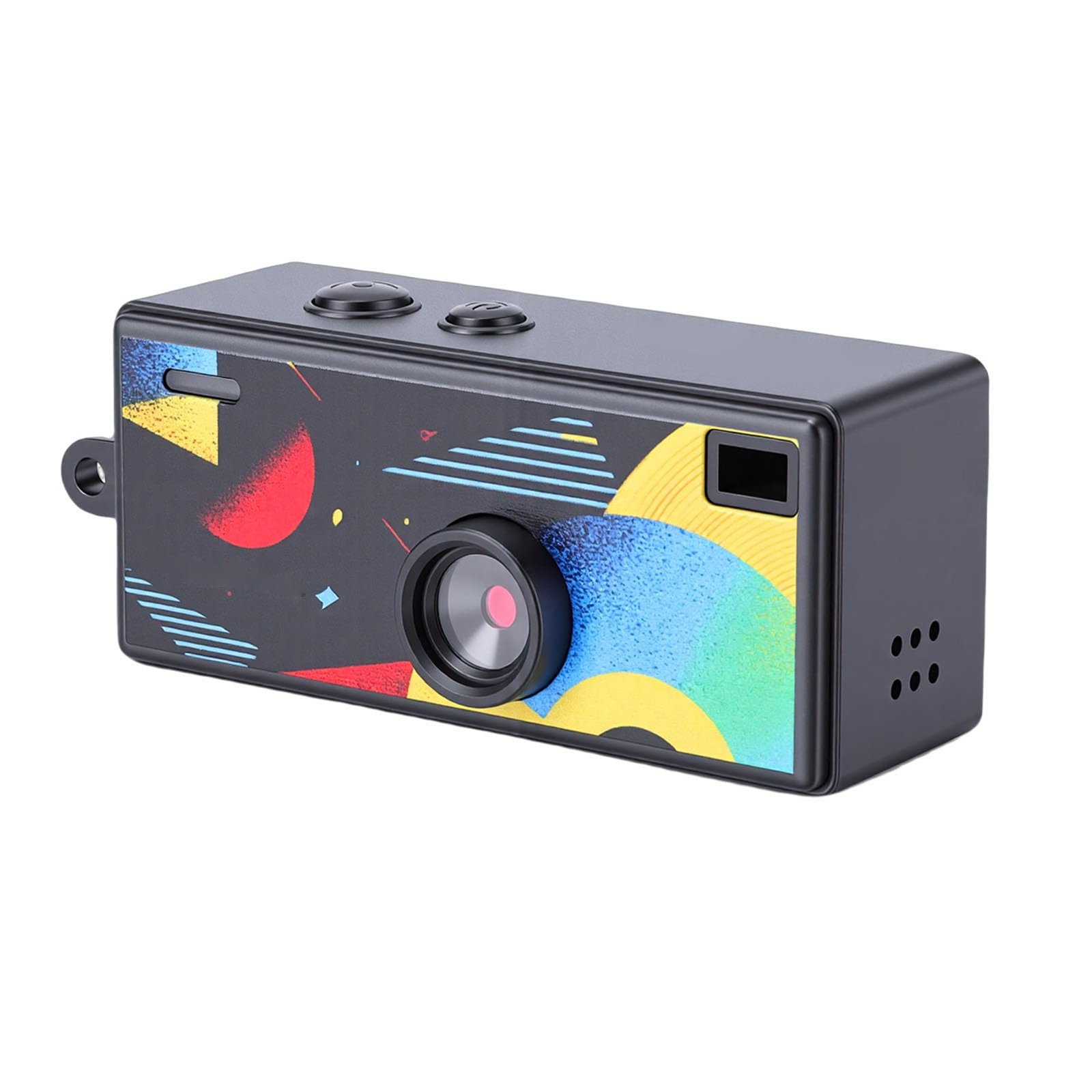 1080P Video Recording Camera Mini Camcorder Pocket Video Camera with 0.96 Inch Display, Neck Chain for Life Documentation Festival Celebrations (Black)
