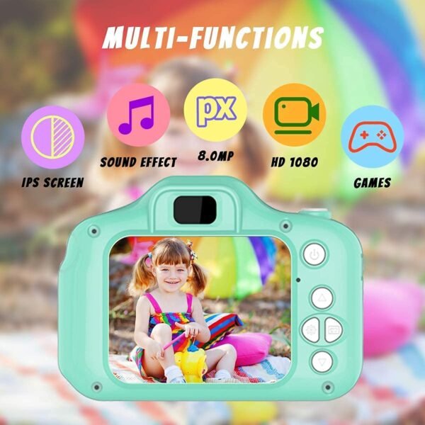 Kids Digital Video Camera for Boys Age 3-8, Mini Rechargeable Children Camera Shockproof 8MP HD Toddler Cameras Child Camcorder