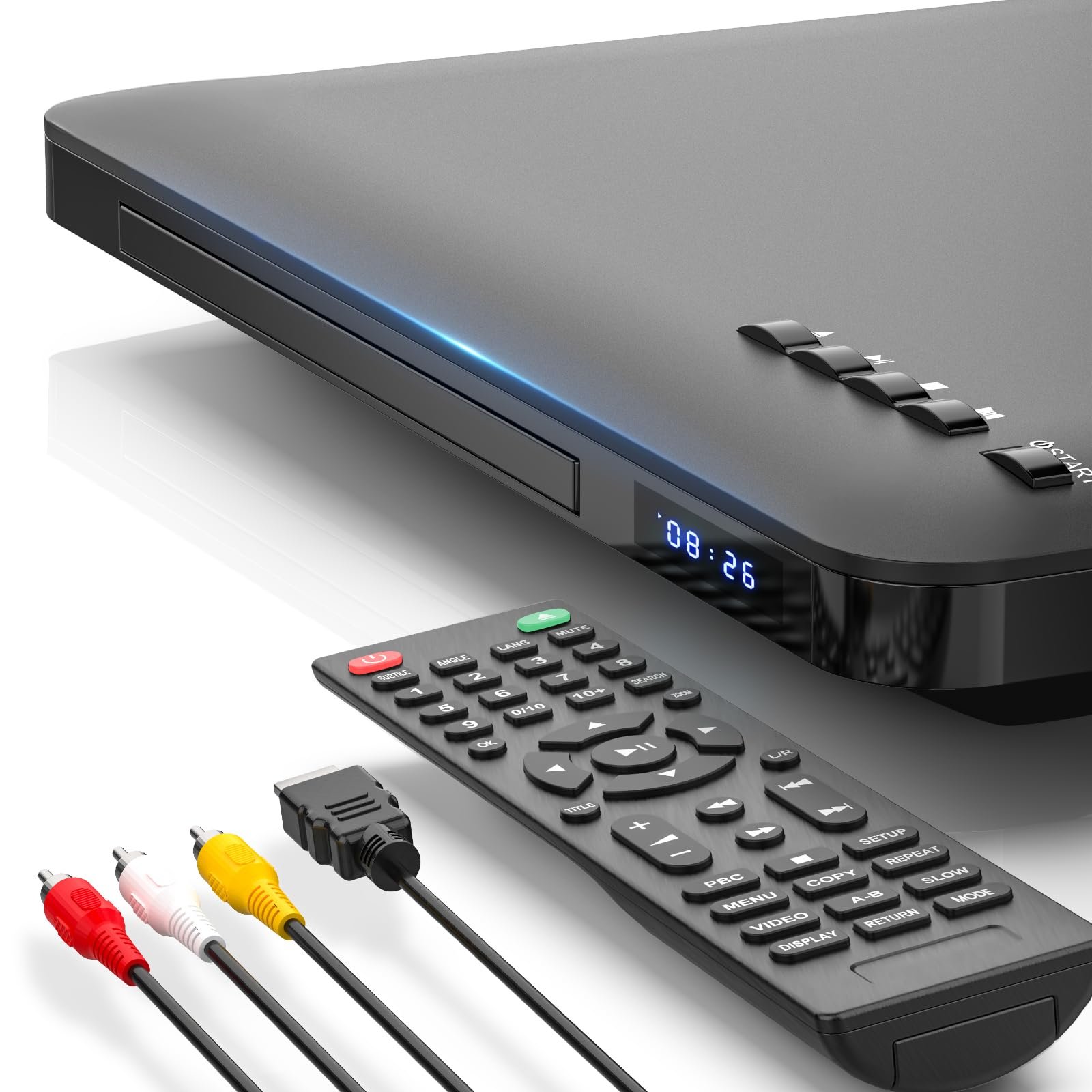 1080P HD DVD Player for TV with HDMI, Plays Regions 0-6 & Multi Formats