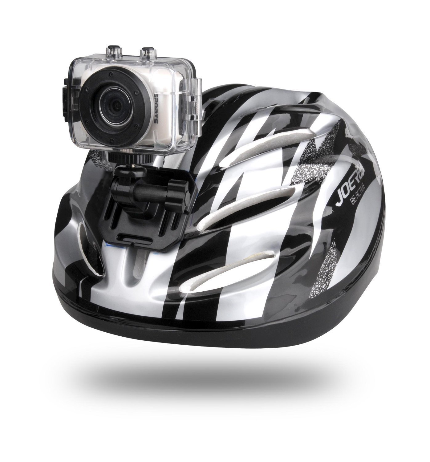 Sound Around GDV123SL Gear Pro HD Sport Action Camera, 720p Wide-Angle Camcorder with 2.0 Touch Screen SD Card Slot, USB Plug And Mic (Silver)